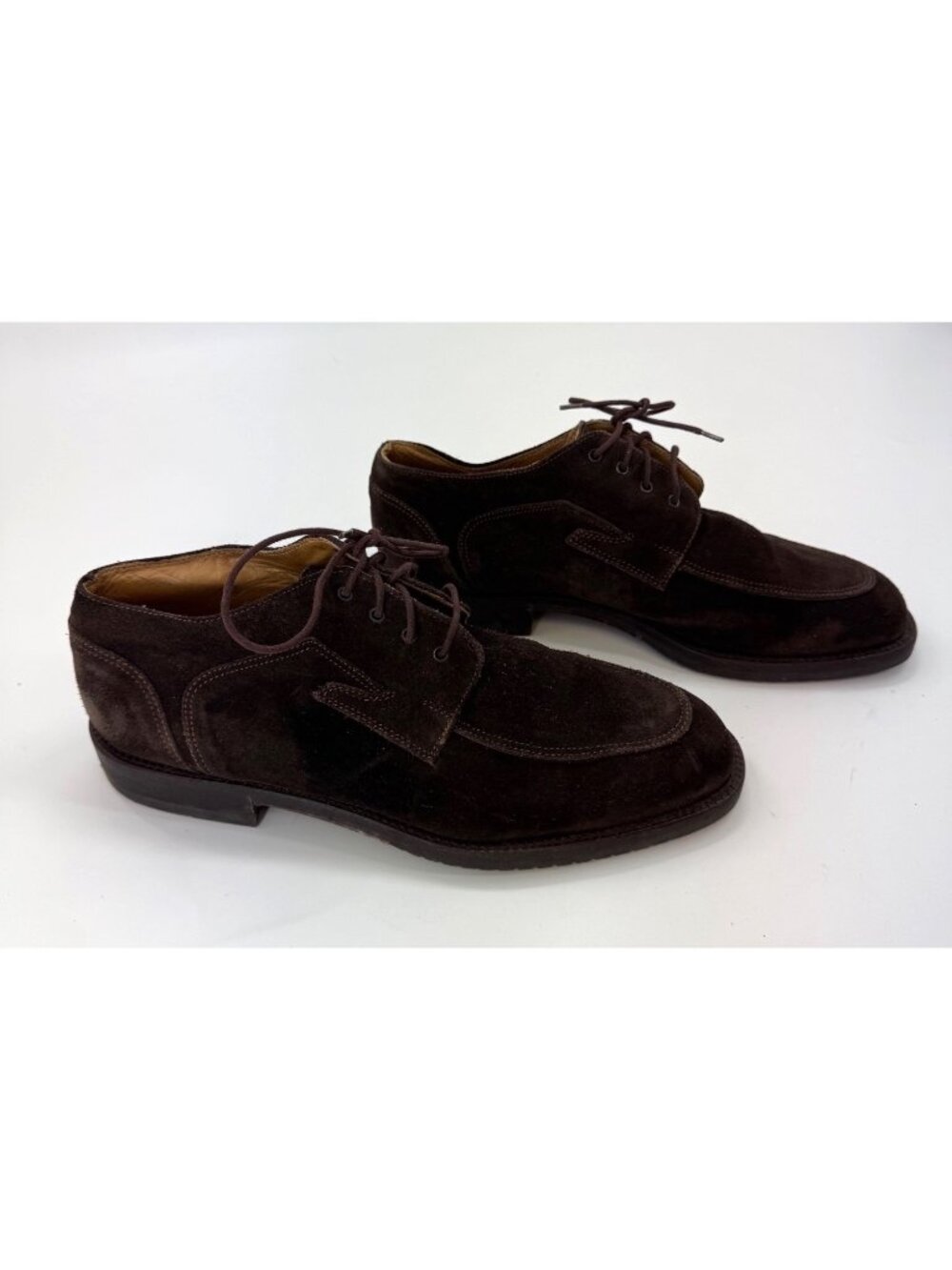 Vintage Cable & Co Hugo Chuckla Italy Brown Suede Leather Mens Lace-Up Dress Sho